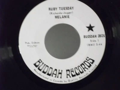 Melanie,Buddah 202X"Ruby Tuesday"US,7"45,1970 PROMO,Stones cover,Xmas b side,M - Image 1 of 2