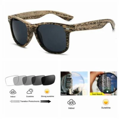 Rebites nerd quadrados de madeira míope transição vidro míope -1.0 ~ -6.0 - Imagem 1 de 4