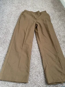 Alfred Dunner Damen zierlich braun mittelhoher Bund gerades Bein Anzughose Größe 12p - Bild 1 von 8