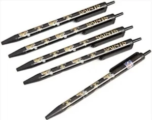 NFL New Orleans Saints 5 Pack Click Pens - Picture 1 of 1