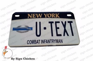 PERSONALIZA ESTA MATRÍCULA DE INFANTERÍA DE NUEVA YORK, TEXTO PERSONALIZADO, aluminio 4" x 7" - Imagen 1 de 2