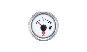 VDO Viewline Ivory Fuel Gauge & ALAS I Fuel Sender Kit 12/24V - Picture 1 of 7
