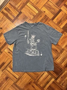 Vintage Skelett Biker T-Shirt Lucky Brand Größe 2XL - Bild 1 von 3