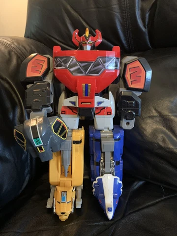 BANDAI Mighty Morphin Power Rangers Megazord Deluxe 1993 Near Complete Cover