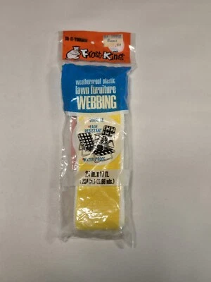 Frost King Yellow W White Stripes Lawn Furniture Webbing 2 1/4 X 17 - Image 1 of 4