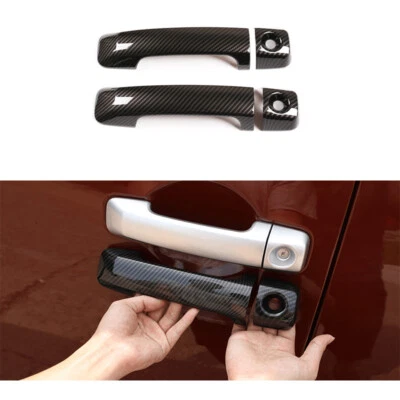 ABS Carbon Fiber Side Door Handle Cover Trim For Toyota FJ Cruiser 2007-2014 — 第 1/4 张图片
