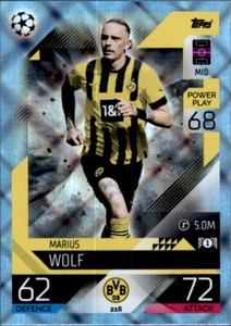 Attax Champions League 22/23 - 216 Match - Marius Wolf - CRYSTAL
