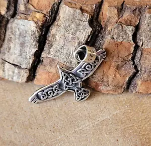 Colgante de plata esterlina 925 nudo celta volador águila plata colgante de pájaro celta - Imagen 1 de 4