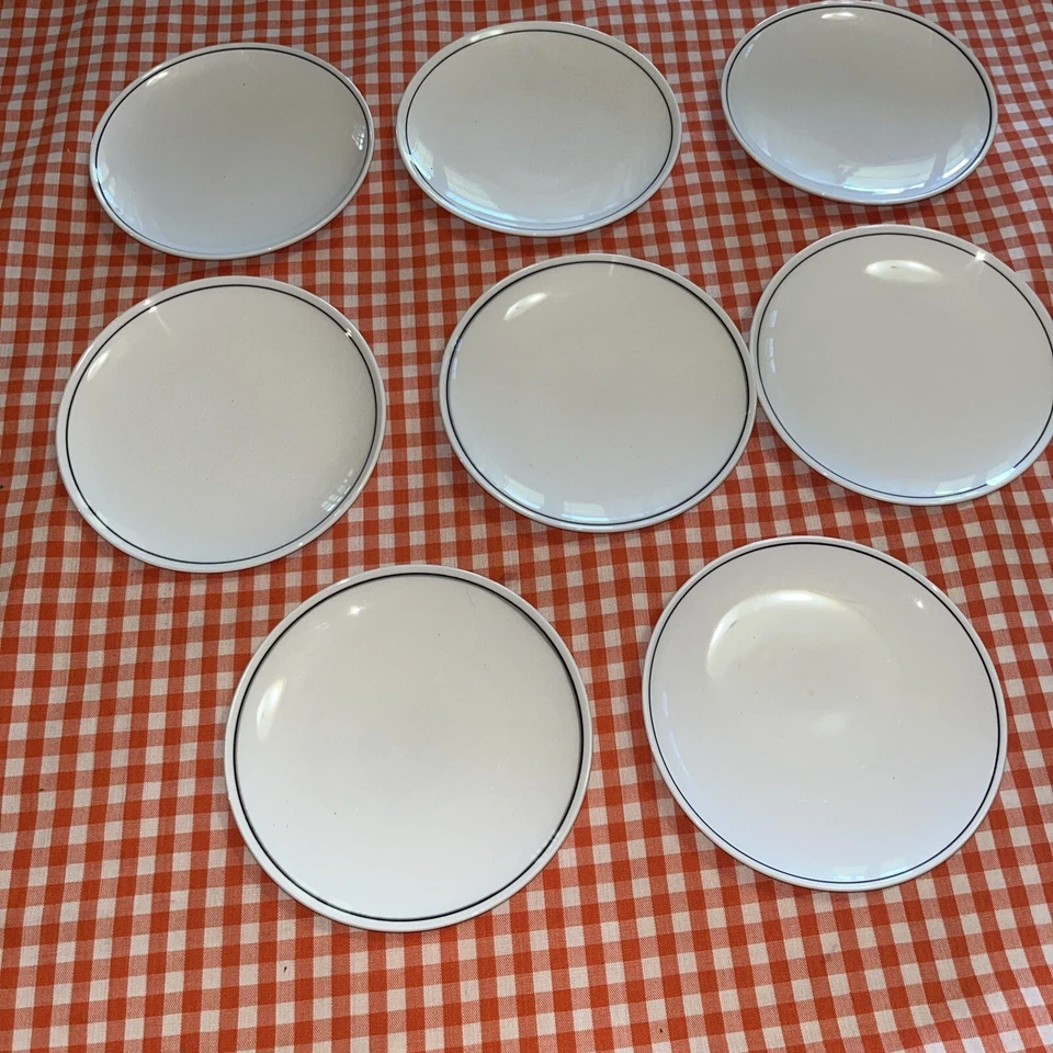 Platos de pan y mantequilla Franciscan Bird 'N Hand borde negro 8 platos Foto 1 de 4