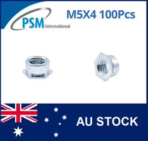 SELF CLINCHING STAND-OFF THROUGH HOLE M5 X 4 STEEL ZINC PLATED PSM PSOM54Z X100 - Picture 1 of 4