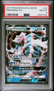 Pokemon Sol y Luna Primarina GX #42 PSA 8 - Imagen 1 de 2