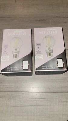 2 LED Smart WiFi Connected Filament A19 Light Bulb 40 Watt Equivalent Medium E26 - Image 1 of 4