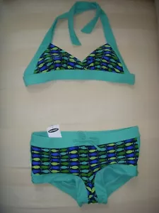 NWT Girls Size XL * OLD NAVY * 2-Pc Boy Short Fishy Swimsuit - Picture 1 of 2