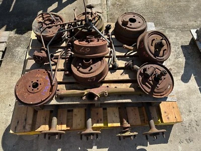 1966 Ford 6 Cylinder Lot Front Rear Drum Brakes Spindles Exhaust Manifold #4 - Image 1 of 4