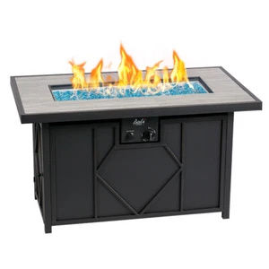 BALI OUTDOORS propane fire pit 42" Rectangular Gas Fire Pit Table 60000BTU Glass - Picture 1 of 11