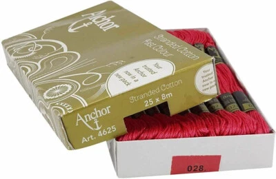 Anchor Thread 028 Stranded Cotton Hand Embroidery Cross Stitch Floss 25 Skein - Image 1 of 4