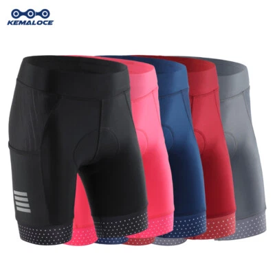 KEMALOCE Cycling Shots Women Pink&Black&Grey Padded S/M/L/XL Bicycle Bike Shorts - Image 1 of 4