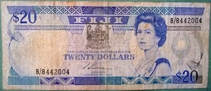 FIJI 20 DOLLARS NOTE FROM 1988, P88, QE II - Picture 1 of 2
