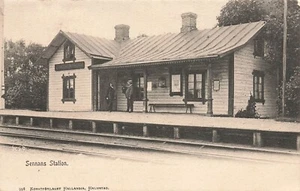 Postal de la estación de tren LP13 Sennan Suecia - Imagen 1 de 2