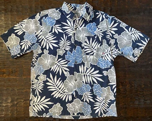 Hawaiian Shirt Boy’s Size XL/ 20 Blue Quicksilver Button Up Collared - Picture 1 of 4