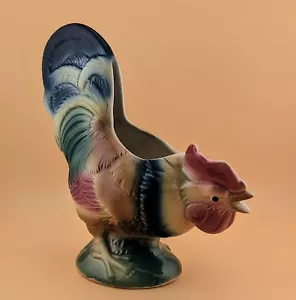 Vintage Mid century Royal Copley Rooster 7.5" Tall Figurine Planter - Picture 1 of 6