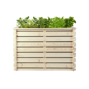 Hochbeet Kiefer - PLANTO Gartenbeet 117x59x77 cm Holz Naturbelassen Pflanzkasten - Bild 1 von 7