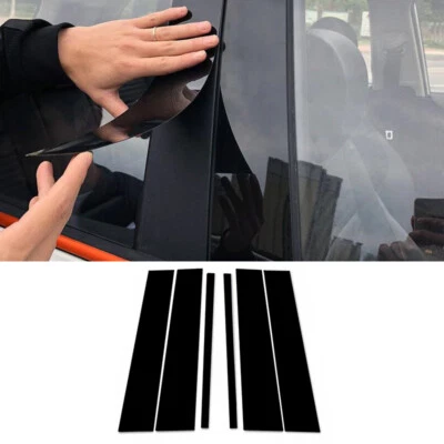 Guarnição de porta postes pilares pretos para Honda Pilot Ridgeline 2009-2015 2010 2011 2012 - Imagem 1 de 4