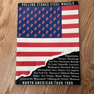 Rolling Stones Steel Wheels 1989 North American Tour Concert Program Guide Book - Picture 1 of 6
