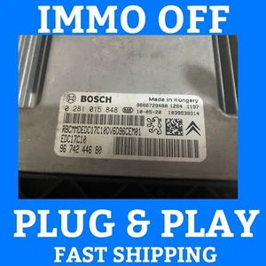 MOTOR PLUG & PLAY PEUGEOT 207 ECU 0281015848 9674244680 IMMO APAGADO DESBLOQUEADO - Imagen 1 de 2