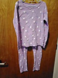 GIRLS 2 PIECE PAJAMAS SET SIZE 10 BY CARTER'S LAVENDER LONG SLEEVE - Picture 1 of 2