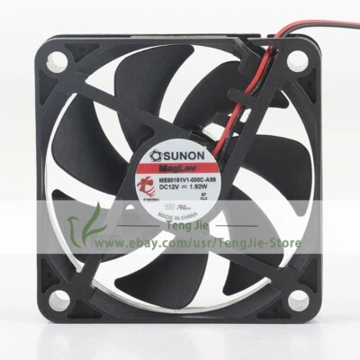 ME60151V1-000C-A99 DC12V 0.16A 1.92W 6015 6CM 2-Wire Axial Original Cooling Fan - Image 1 of 4