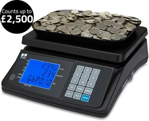 Coin Counting Scale Money Cash Currency Weighing Counter Machine Battery ZZap - Picture 1 of 12