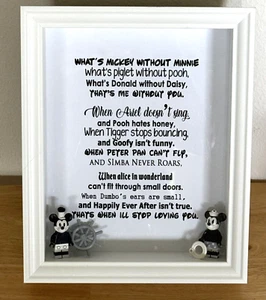 DISNEY THEMED OOAK LEGO STEAMBOAT WILLIE & MINNE ROMANTIC LOVE SHADOW BOX - Picture 1 of 6