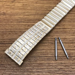3-Tone Yellow White Rose 10k Gold-Filled 1960s Gemex nos Vintage Watch Band - Picture 1 of 10