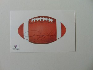 "Pittsburgh Steelers" Dick Lasse Signed 3.5X5.5 Logo Card Global Authentic COA
