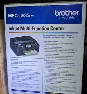 Brand New, Brother MFC-J825DW Color Inkjet MFP Printer - Picture 1 of 4