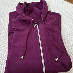 NWOT Susan Graver Weekend Burgundy Long Sleeve Zip Front Jacket Size S - Picture 1 of 3
