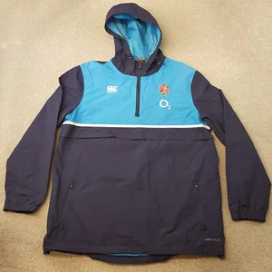 Chaqueta Canterbury England Para Hombres XL Azul Rugby Vaposhield Entrenamiento Lluvia 1/4 Cremallera - Imagen 1 de 11