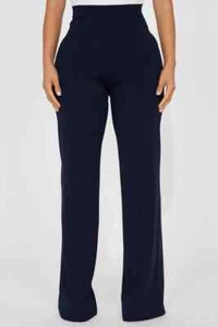 Fashion Nova Victoria High Waisted Navy Dress Pants Women's LARGE NWT - Picture 1 of 14