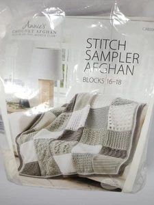 Annie's Crochet Afghan Bloque de Mes Kit Puntada Muestreador Bloques 16-18 CAB206 - Imagen 1 de 2