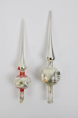 2 Christbaumspitzen Lauscha Glaskunst Weihnachstbaumschmuck (452-11 II2) - Bild 1 von 3