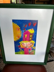 Early Rare T. Scot Halpin "Hat Home" PRINT SIGNED 11/100 Framed Ltd. Ed. Matted - Picture 1 of 3