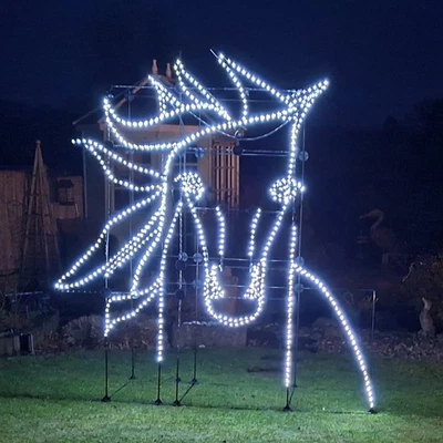 Festive Frames 2.2 mtr high Horse Silhouette Christmas Display Kit With Lights - Image 1 of 2