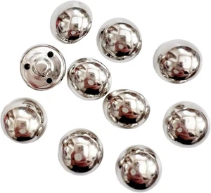 10PC  Silver Simple Dome Metal Buttons Sew on Buttons 18mm - Picture 1 of 3
