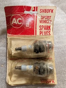 Two Vintage ACDelco Spark Plugs. SV80FK. Surface Gap, Marine/Sport - Picture 1 of 7