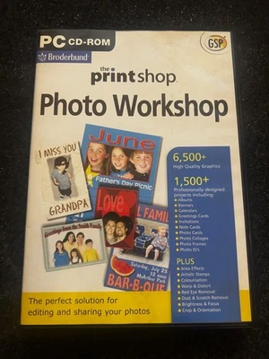 The Print Shop Photo Workshop PC CD ROM Windows Software Rare - Image 1 of 2