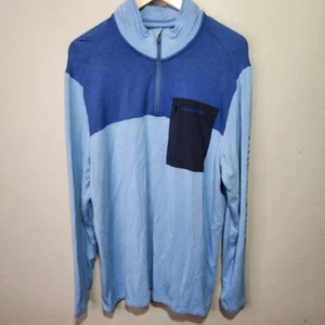 Vineyard Vines Herren Large Shirt Color Block Blau 1/4 Zip Langarm Pullover - Bild 1 von 12