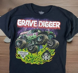 Monster Jam T-Shirt Grave Digger Graphic Tee Short Sleeve Crewneck Men Sz L - Picture 1 of 7