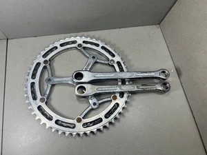 Stronglight Stahl Garnitur 50er Jahre 165mm Kronen Simplex Fahrrad Vintage Epoche - Bild 1 von 10