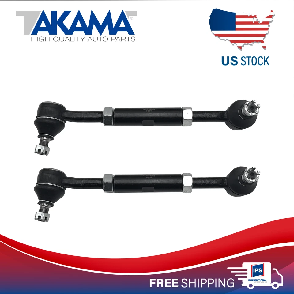 2 pcs Inner + Outer Tie Rod End kit For 86-93 NISSAN D21 4WD, 87-92 PATHFINDER - Image 1 of 4